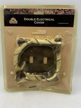 Big Sky Carvers Double Electrical Switch Plate Cover New Bark & Antler Western